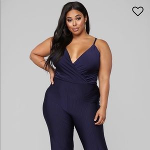 Fashion Nova Striped Jumpsuit